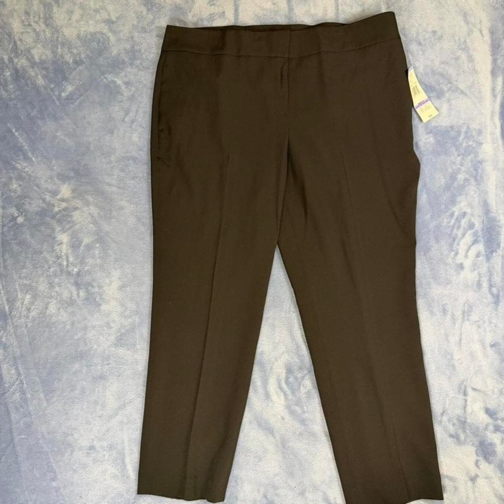 Black straight leg trousers Size 18 black label‎ by Evan-picone